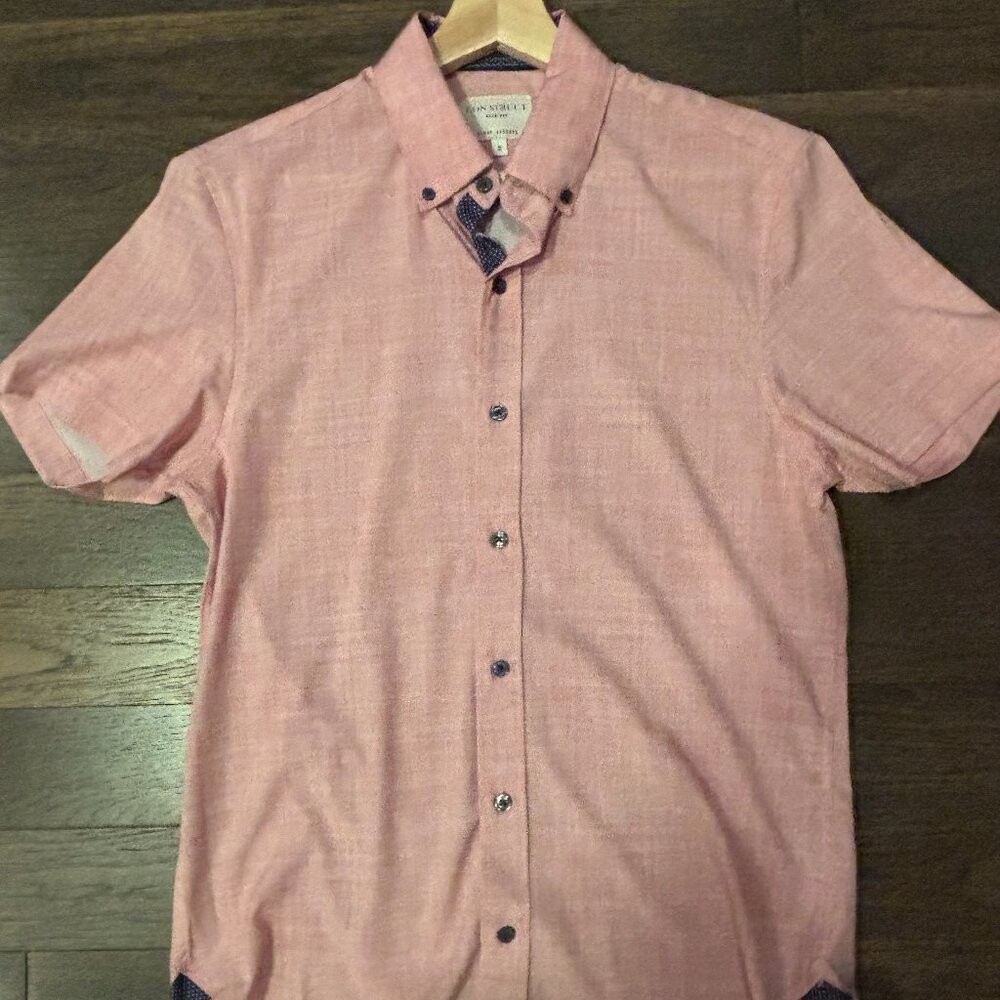 Men's Con.Struct Slim Fit 4-way stretch short sleeve button down
